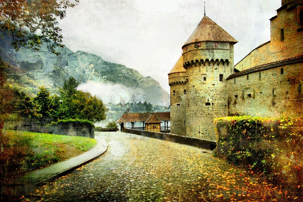 Фотообои De-Art Швейцарский замок V4-051