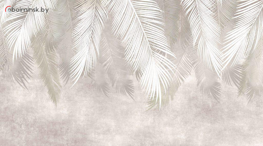 Фреска фотообои листья пальмы