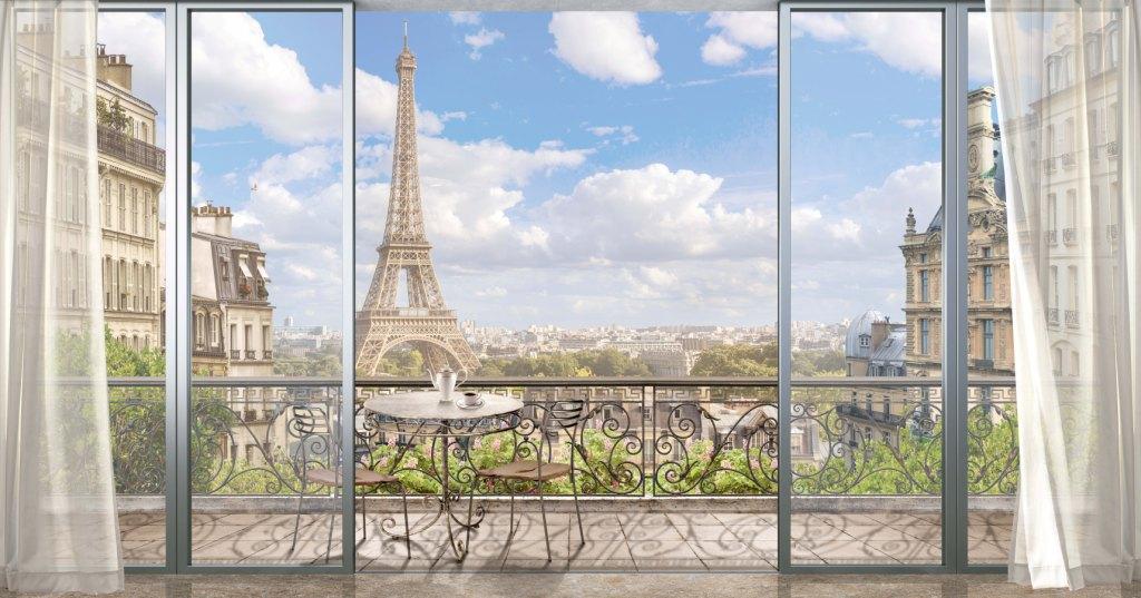 Фотообои фреска с изображением Парижа