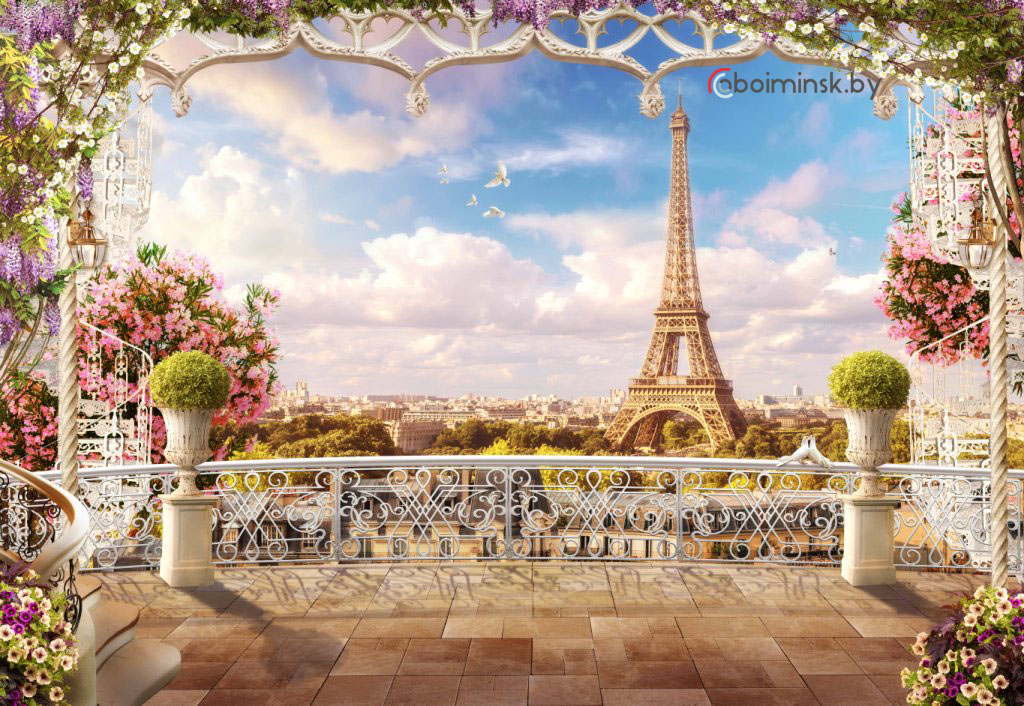 Фотообои фреска Париж вид с балкона