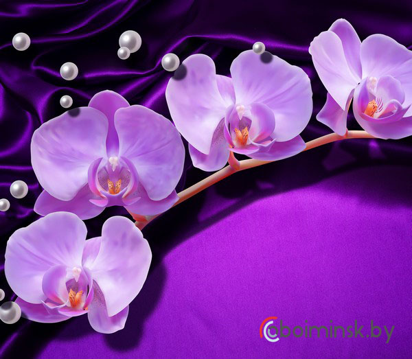 3д фотообои пурпурная орхидея