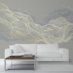 Фотообои De-Art Молния 3Д абстракция в интерьере