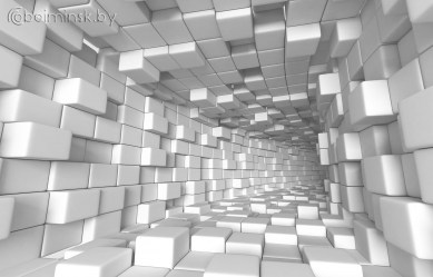 Фотообои De-Art 3Д Белые кубы 