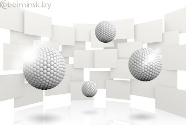 Фотообои De-Art 3Д Белые шары