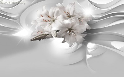 Фотообои De-Art 3Д Лилии-4
