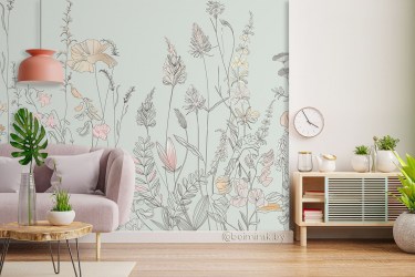 Фотообои De-Art Ботаника в интерьере