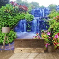 Фотообои De-Art Цветочный водопад в интерьере