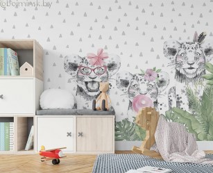 Фотообои De-Art Джунгли для детской в интерьере комнаты