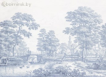 Фотообои De-Art Фреска классика синий