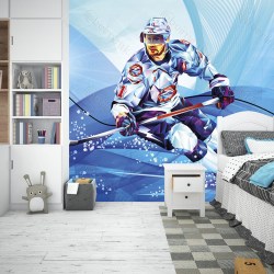 Фотообои De-Art Хоккей для детской комнаты в интерьере