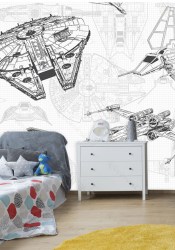 Фотообои для детской комнаты Космические корабли в интерьере