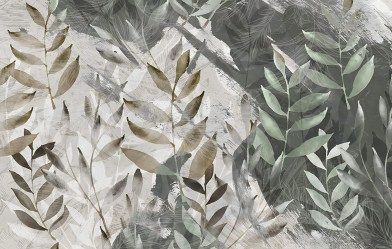Фотообои De-Art Листья фреска-12