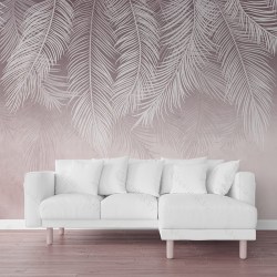 Фотообои De-Art Листья пальмы фреска-16 в интерьере