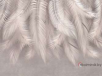 3Д Фотообои листья пальмы фреска