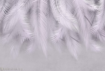 Фотообои De-Art Листья пальмы фреска-3 сирень