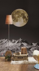 Фотообои луна в интерьере комнаты