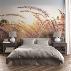 Фотообои De-Art Начало дня в интерьере спальни