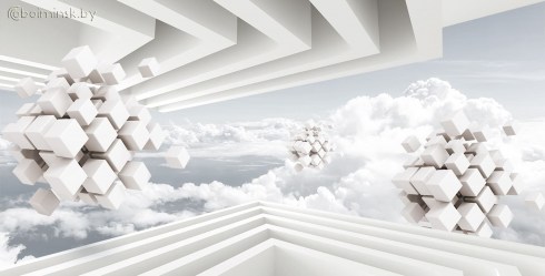 Фотообои De-Art Небесное пространство 3Д теплый тон