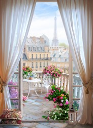 Вид с балкона на Париж 