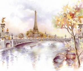 Фотообои с изображением Парижа живопись