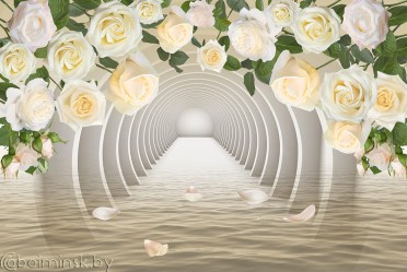 Фотообои De-Art Проход с розами 