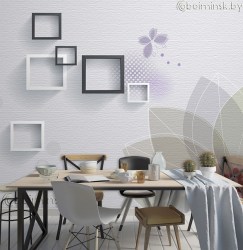 Фотообои De-Art Рамки 3Д в интерьере кухни