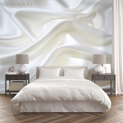Фотообои De-Art Шелк в интерьере спальни