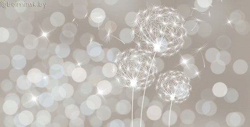 Фотообои De-Art Сверкающие одуванчики 3Д