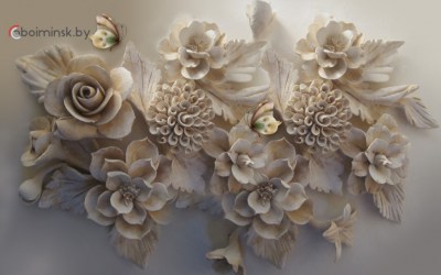 3Д фотообои цветочная композиция 