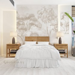 Фотообои De-Art В саду фреска в интерьере