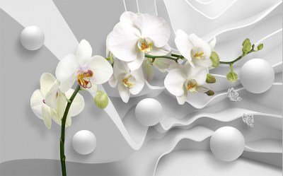 Фотообои 3Д орхидея
