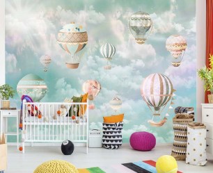 фотообои для детской воздушные шары в интерьере